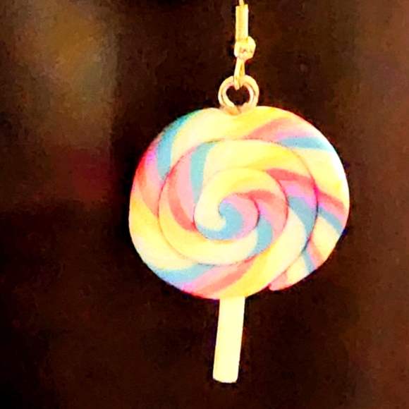 Lollipop Drop Earrings Candy Earrings NWT - Picture 2 of 3